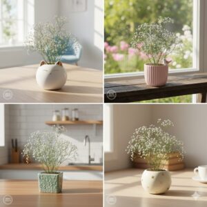 Chậu hoa Baby’s Breath để bàn - Mini Green - MG0101